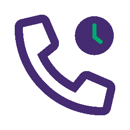 Icoon telefonie en tijd planning